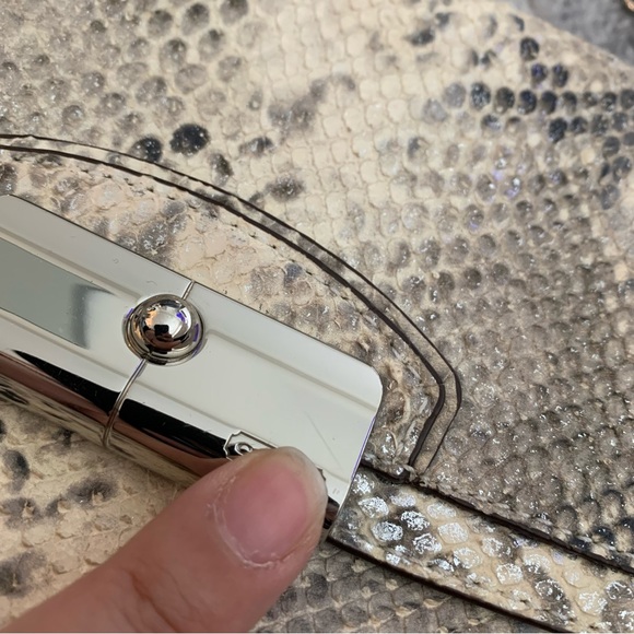 Coach Snakeskin Leather Crossbody Chain Bag - Picture 3 of 6